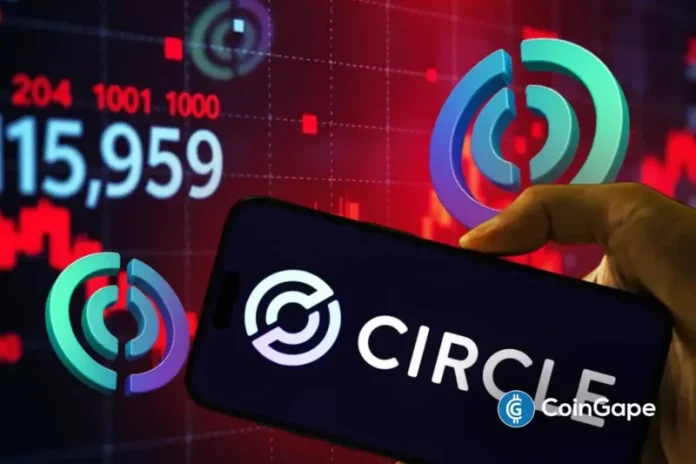 Circle Internet Group’s CRCL stock price faces renewed selling pressure after downgrades by Wall Street analysts and insider selling by company directors. The stock saw significant profit-taking recently, falling more than 15% over the past month. Ad Ad Wall Street Analysts’ Forecasts on CRCL Stock Compass Point downgraded Circle Internet Group from neutral to sell.
The post <a href="https://coingape.com/news/stocks/crcl-stock-price-target-downgraded-as-directors-sell-circle-shares/">CRCL Stock Price Target Downgraded as Directors Sell Circle Shares</a> appeared first on <a href="https://coingape.com/">CoinGape</a>.