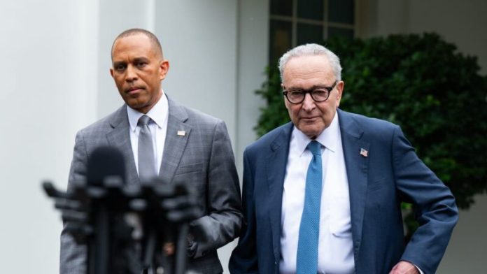 A new national poll is the latest to indicate that Democrats are facing major problems with their party’s image as they try to win back congressional majorities from the Republicans in this year’s midterm elections.
Just 28% of Americans questioned in a CNN poll view the Democratic Party positively, with 56% seeing Democrats in an unfavorable light.
The poll, the most recent over the past year to indicate the Democratic Party brand hitting historic lows, comes with just over six months to go until the midterms, when they hope to escape the political wilderness.
The GOP, which is working to defend its fragile House and slim Senate majorities in the 2026 ballot box showdowns amid President Donald Trump’s underwater approval ratings and a rough political climate that doesn’t favor the party in power, doesn’t fare much better in the poll, which was conducted March 26-30.
<strong>WHAT OUR LATEST FOX NEWS NATIONAL POLL SAYS </strong>
Thirty-two percent of Americans said they viewed the Republican Party positively, with 55% seeing the GOP in a negative light.
An average of the most recent national polls that asked how respondents viewed the two major political parties show the Republicans’ favorability 15 points in negative territory but the Democrats 20 points underwater.
Helping to sink the Democratic Party’s underwater ratings are Democrats themselves.
A healthy percentage of Democrats feel that their leaders in Congress aren’t fighting back more vocally against Trump and his unprecedented second-term agenda. That’s fueling a less favorable view of the Democratic Party among Democrats compared to a noticeably more favorable view of the GOP among Republicans.
That’s a departure from 2006 and 2018, the most recent midterms, when the Democrats rode blue waves to win back the House when Republicans controlled the White House. In those years, Democrats led by double digits in net favorability.
Democrats were ecstatic two weeks ago after flipping a Republican-controlled legislative seat in a right-leaning, Palm Beach, Florida-anchored district that includes Mar-a-Lago, Trump’s home turf. The same day, Democrats also flipped a state Senate seat in Florida in a separate special election. The Democrats’ Sunshine State victories were their latest wins or overperformances in a slew of special elections from coast to coast since Trump returned to power in the White House 14 months ago.
<strong>DNC CHAIR KEN MARTIN BOASTS ‘WIN AFTER WIN,’ SHRUGS OFF MASSIVE TRUMP, REPUBLICAN MONEY LEAD</strong>
Democrats also scored larger than expected victories in last November’s gubernatorial elections in blue-leaning Virginia and New Jersey.
Partially fueling the Democrats’ ballot box performances is their laser focus on affordability amid persistent inflation. And the victories are further energizing Democrats as they work to win back control of Congress in the midterms.
“From now until November, Democrats are all gas and no brakes as we compete across every corner of Florida and the nation,” Democratic National Committee Chair Ken Martin said after the Florida special elections.
But along with their brand issues, also troubling for Democrats ahead of the midterms is their standing in the generic ballot, the closely watched polling indicator that asks respondents whether they’d back the Democrat or Republican in their congressional district without offering specific candidate names.
Democrats are up over the Republicans by five points in the CNN poll, and an average of all the most recent national surveys to ask the generic ballot question gives the Democrats an edge over the GOP of just under six points. That margin for the Democrats is smaller than at the same point in the 2018 and 2006 cycles, when they won back the House.
National polls also indicate that when it comes to how both parties are handling the key issues that matter to voters, Democrats don’t enjoy any overwhelming advantage.
The most recent Fox News national poll, which was conducted March 20–23, indicated Democrats with a slight three-point margin over Republicans on which party has a clear plan to bring down prices and make things more affordable. The vast majority of voters questioned in the Fox News poll gave a big thumbs down to both parties.
Veteran political scientist Wayne Lesperance, the president of New England College, told Fox News Digital that Democrats “have no room to coast.”
“Voters remain unimpressed with their brand and for far too many voters the party continues to be defined by Biden and Harris. Democrats are expected to win big in November. But, there is a great deal of work to rehabilitate their brand with voters for 2026 and 2028,” Lesperance said.
<!-->-->